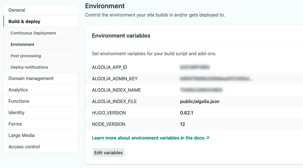 Environment variables on Netlify