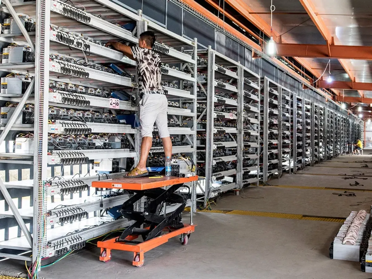 A modest Bitcoin mine. I don't fancy running one of these at home.