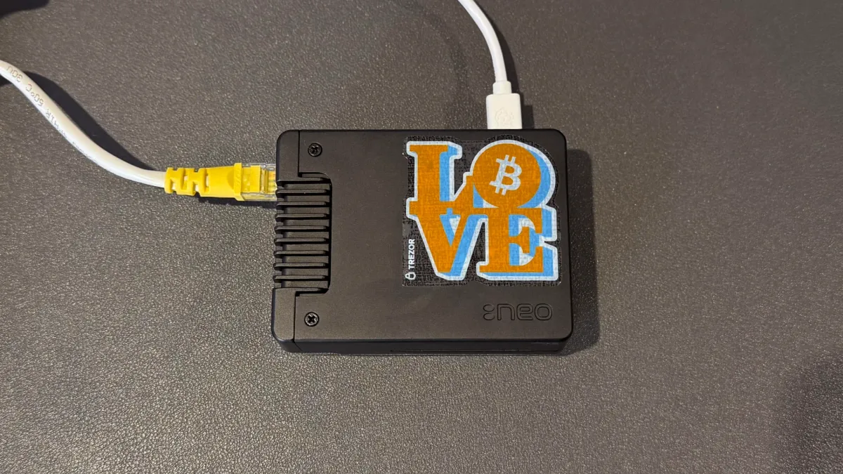 Finished Bitcoin node, built with a Raspberry PI 5