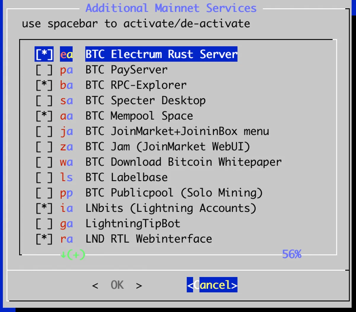 Raspiblitz additional services