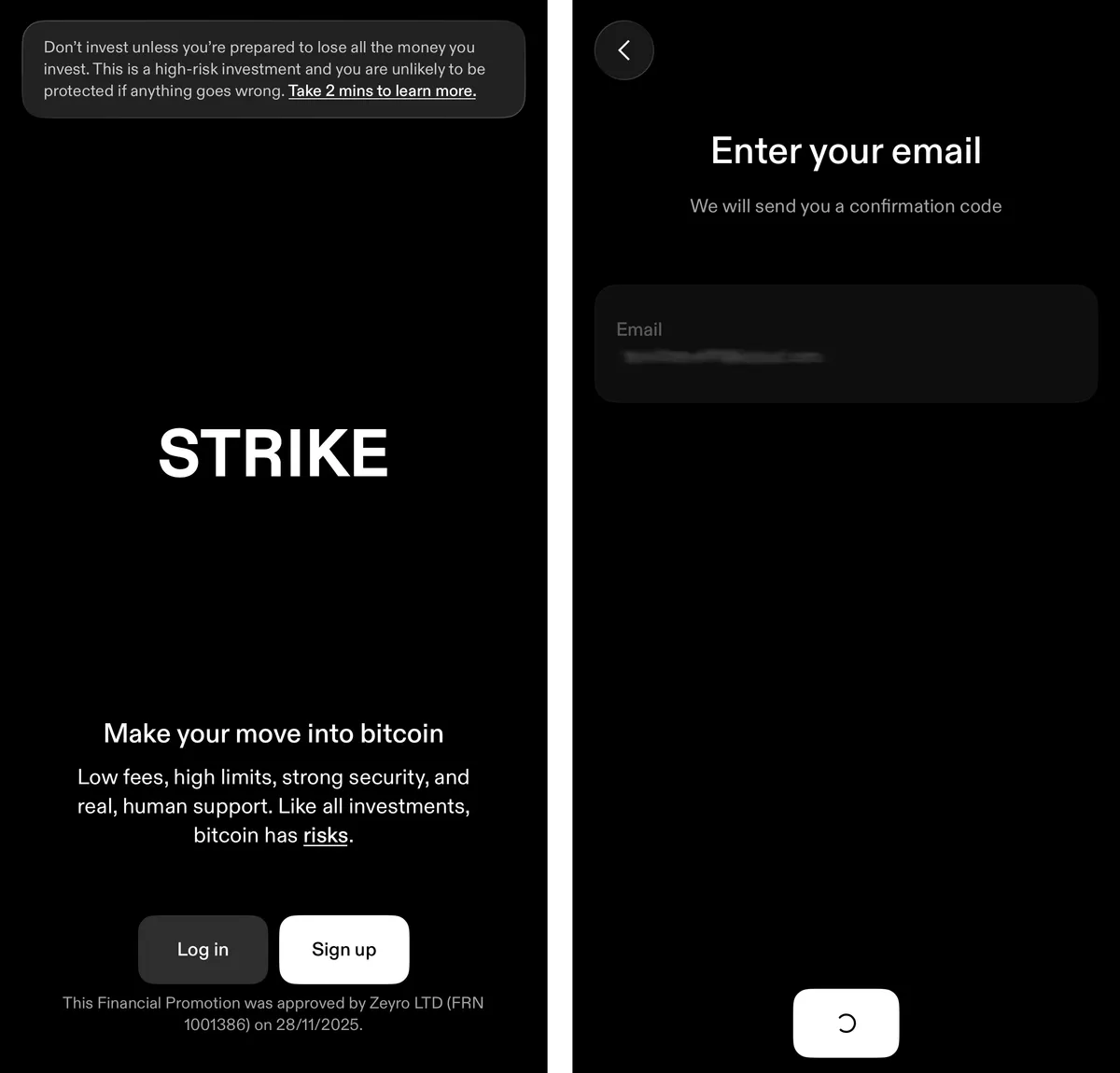 Signing up for Strike in the UK.
